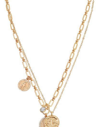 Ettika Layered Saints 18k Gold Plated Necklace Set product