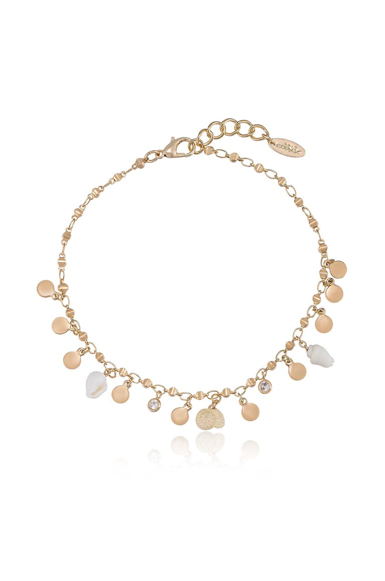 Let's Go Coastal 18k Gold Plated Anklet - Gold