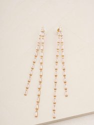 Light Crystal Rain Shower Dangle Earrings