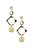 Light Tortoise Shell Resin Cutout 18k Gold Plated Earrings - 18k Gold Plated