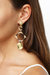 Light Tortoise Shell Resin Cutout 18k Gold Plated Earrings