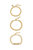 Linked Chain Trio 18k Gold Plated Bracelet Set - Gold