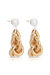 Liquid Gold Pearl Drop Earrings - Gold