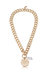 Lola Pearl and Medallion Chain Link 18k Gold Plated Necklace