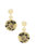 London Resin Circle Drop 18k Gold Plated Earrings