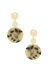 London Resin Circle Drop 18k Gold Plated Earrings