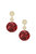 London Resin Circle Drop 18k Gold Plated Earrings