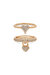 Love Locked 18k Gold Plated Crystal Ring Set - 18k Gold