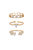 Love Story 18k Gold Plated Crystal Ring Set of 3 - 18k Gold Plated