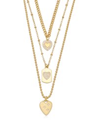 Love to Love 18k Gold Plated Necklace Set - 18k Gold Plated