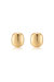Minimal Curved Square Stud Earrings - 18k Gold Plated