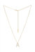 Mixed Crystal Initial 18K Gold Plated Necklace