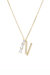 Mixed Crystal Initial 18K Gold Plated Necklace - Gold