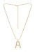 Mixed Crystal Initial 18K Gold Plated Necklace