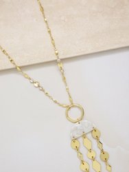 Mixed Geo Resin And 18k Gold Plated Necklace
