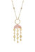 Mixed Geo Resin And 18k Gold Plated Necklace - Pink
