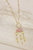 Mixed Geo Resin And 18k Gold Plated Necklace - Pink