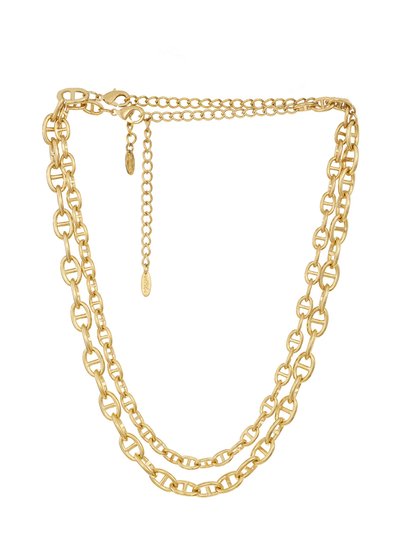 Ettika Modern Chains Layered 18k Gold Plated Necklace Set product