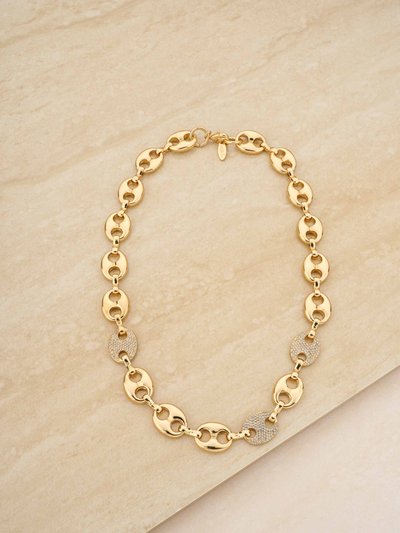 Ettika Modern Chains with Crystal Links 18k Gold Plated Necklace product