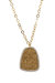 Modern Keepsake 18k Gold Plated Tan Weave Pendant Necklace - Gold