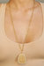 Modern Keepsake 18k Gold Plated Tan Weave Pendant Necklace