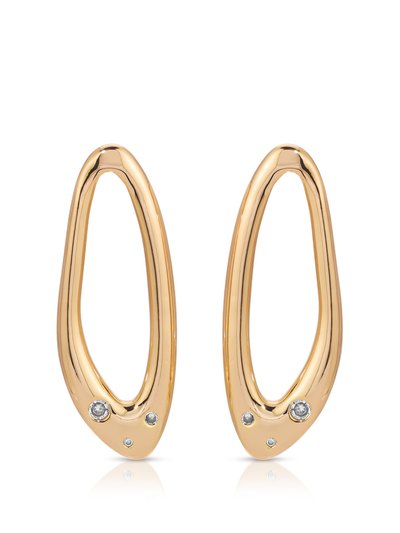 Ettika Molten Crystal Dotted Oval Earrings product
