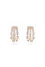 Multi-Crystal Huggie 18k Gold Plated Hoop Earrings