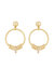 Multi-Ring Slider 18k Gold Plated Earrings - Gold