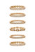 Multi-Stack Geo Crystal 18k Gold Plated Ring Set of 6 - 18k Gold Plated