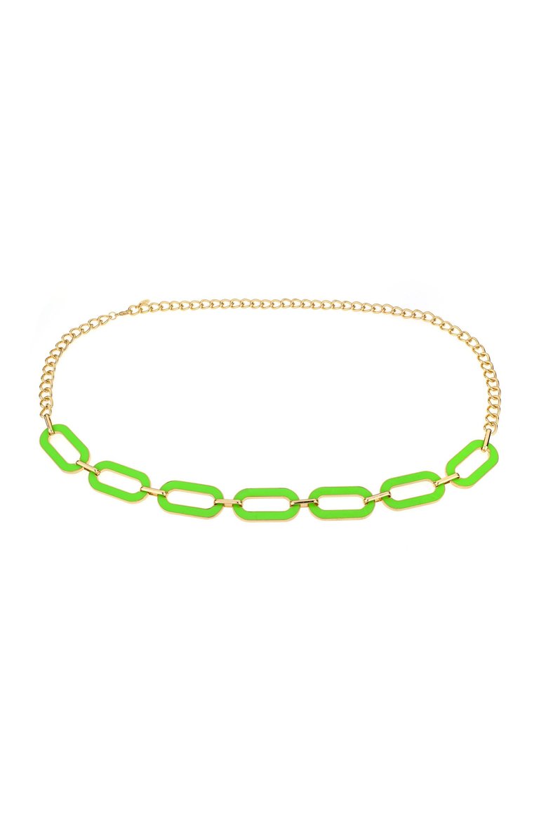 Neon Green Link Belt - Green