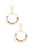 Neptune's Moon Blush Resin Hoop 18k Gold Plated Earrings - Gold