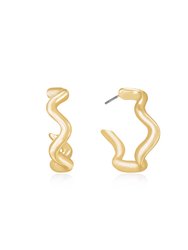 Only An Illusion Wavy Hoop Earrings