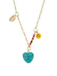 Only Good Vibes 18k Gold Plated Charm Necklace
