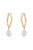 Open Circle Freshwater Pearl Dangle Earrings