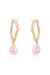 Open Circle Freshwater Pearl Dangle Earrings