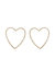 Open Your Heart Crystal Hoop Earrings - Gold