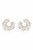 Opulent Crystal Stardust 18k Gold Plated Open Circle Earrings - Clear Crystals