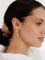 Organic Winding Crystal Earrings