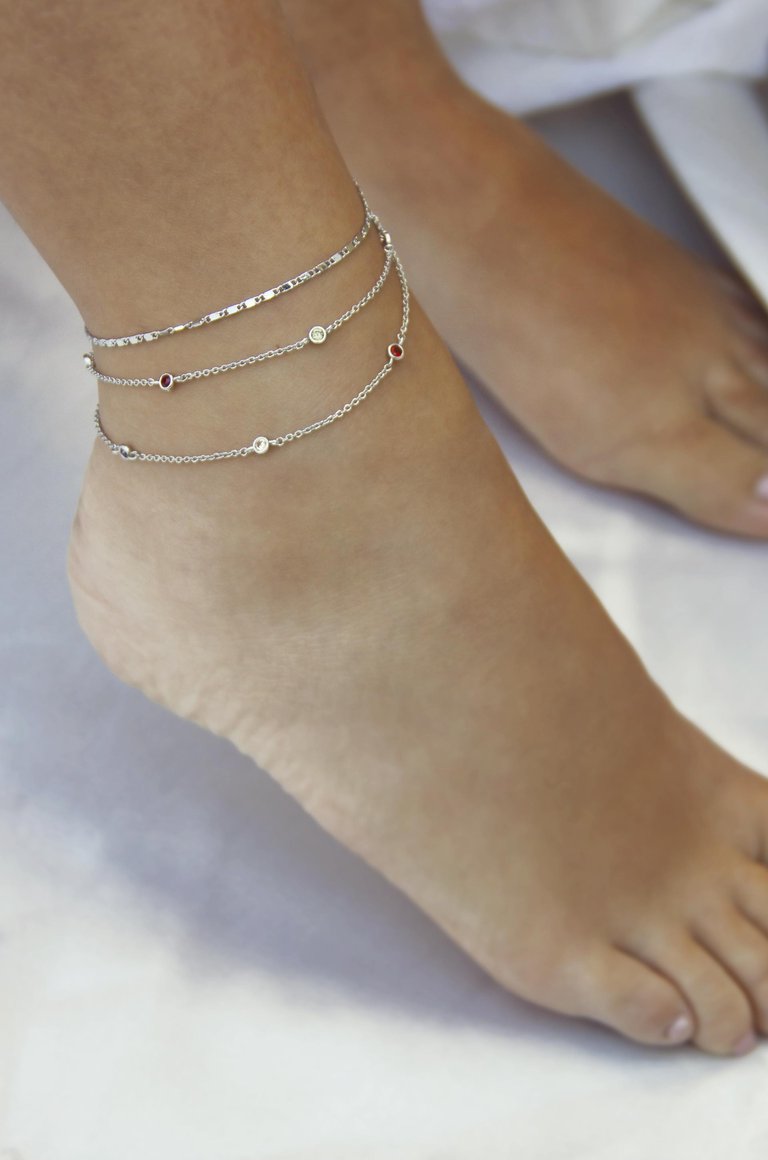 Over the Rainbow Multi-Chain Crystal Anklet