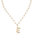 Paperclip Link Initial Necklace - 18k Gold