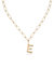 Paperclip Link Initial Necklace - 18k Gold