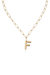 Paperclip Link Initial Necklace - 18k Gold