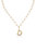 Paperclip Link Initial Necklace - 18k Gold