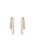 Pearl and 18kt Gold Plated Beaded Hoop Earrings