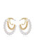 Pearl and 18kt Gold Plated Beaded Hoop Earrings