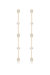 Pearl And Crystal Linear Drop Earrings - Pearl