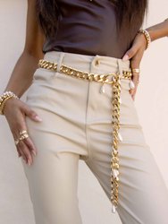 Pearl Dotted Chain Link Belt