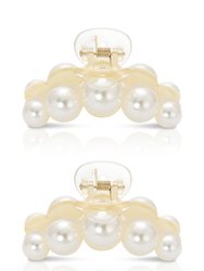 Pearl Hair Claw Set of 2 - Pearl