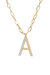 Pearl Initial 18k Gold Plated Necklace - Gold