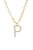 Pearl Initial 18k Gold Plated Necklace - Gold